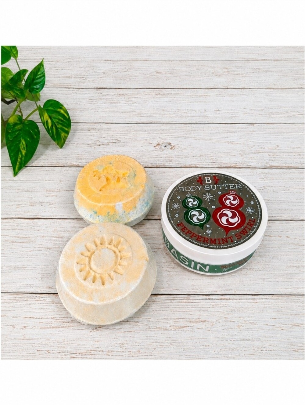 Bundle Disney Parks Christmas Basin Peppermint Swirl Body Butter 4oz New Steamer